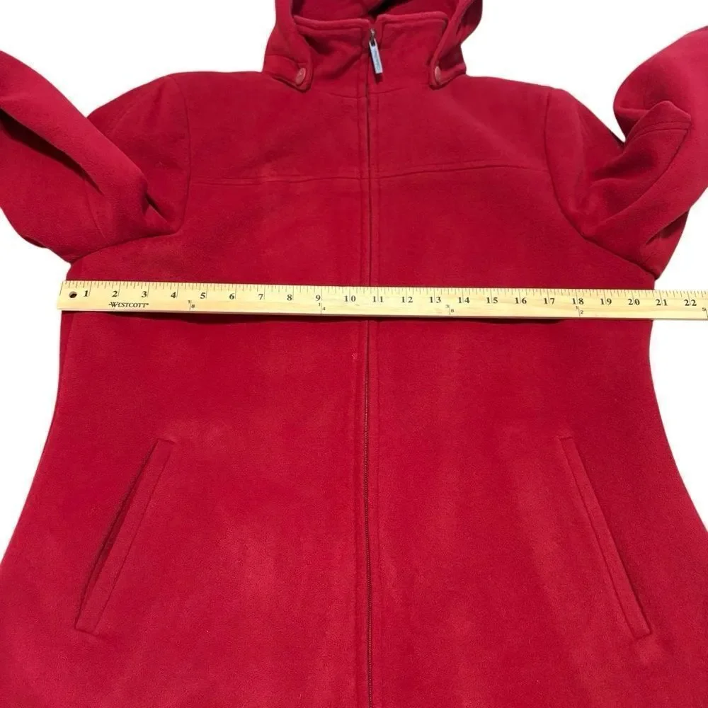 Calvin Klein Red Wool and Cashmere Coat with Zipper Front. Size M. Great Cond!!
